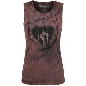 Rise Against Heart Fist Top Mujer rojo/gris XL