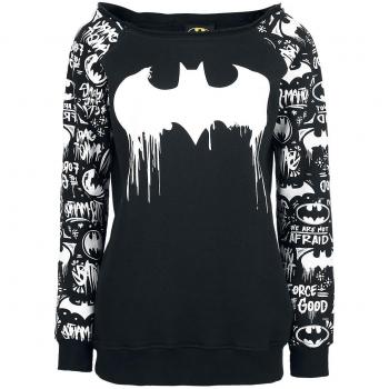 Batman Graffiti Sudadera mujer negro-blanco XS