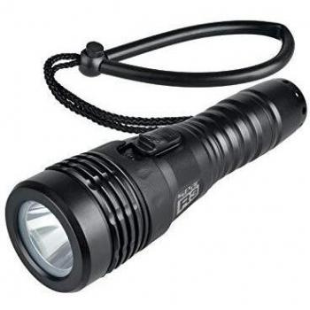 SEAC R3 Linterna de Buceo LED 400 lúmenes y Cable Micro-USB para la Recarga, Unisex-Adult, Negro, estándar