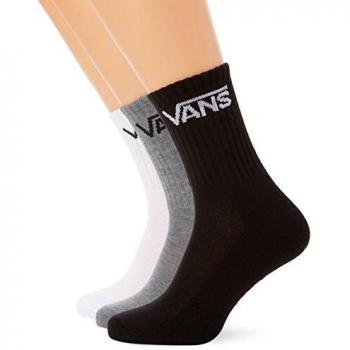 Vans Classic Crew (1-6, 3pk), Calcetines Niños, Multicolor (black Assorted), Talla Única Talla Del Fabricante OS Paquete De 3