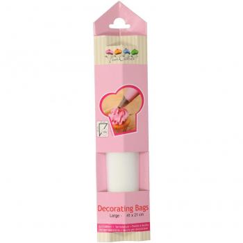 FunCakes Mangas Pasteleras Desechables Transparentes Antideslizables Muy Resistentes de 41cm de Longitud, 10 Unidades, FC5010, 41 cm