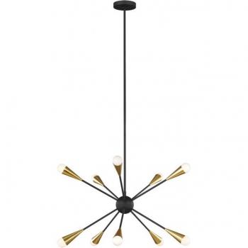 Candelero Araña de luces Jax negro medianoche 42,9 cm G9