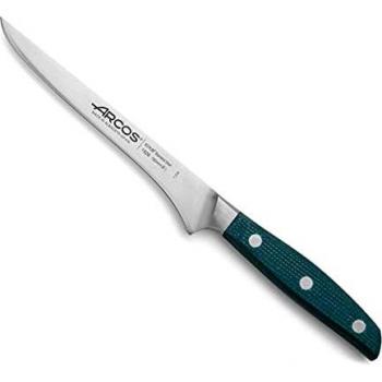 Arcos Serie Brooklyn, Cuchillo Deshuesador, Hoja de Acero Inoxidable Forjado Nitrum 160 mm, Mango de Micarta Color Azul, Filo Seda