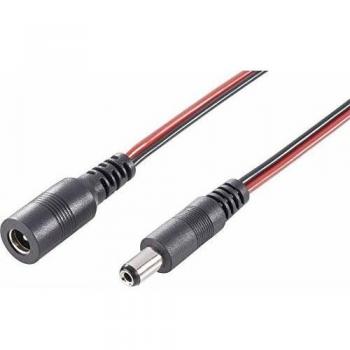Cabo de Prolongación Bassa Tensione 5.5 mm x 2.5 mm, 3 m, Conector DC Macho y Hembra
