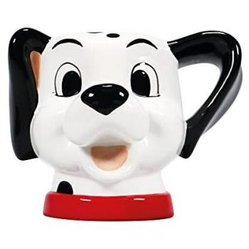 Taza 3D Half Moon Bay Disney 101 Dálmatas Lucky 500ml - Taza cerámica, capacidad de 500 ml, diseño en relieve, licencia oficial