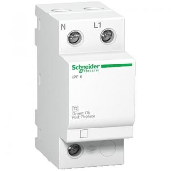 Limitador de sobretensiones transitorias tipo 2 Schneider A9L15687 1P+N, Acti9 iPFK40, capacidad de 40KA, tensión nominal de 340V