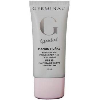 Germinal Essential - Crema Manos y Uñas con Vitamina E, Manteca de Karité y Queratina, Hidratación Intensiva con Textura No Grasa - 50 ml