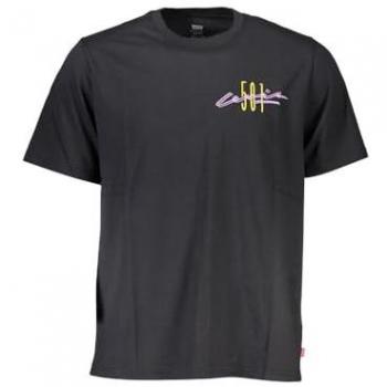 Levi's Black Casual T-Shirt with Embroidery - Male, Cotton, Size: XL