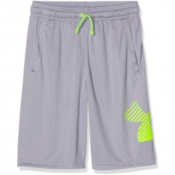 Under Armour Renegado Sólido Corto, Bebé-Niños, Steel / / High-Vis Yellow