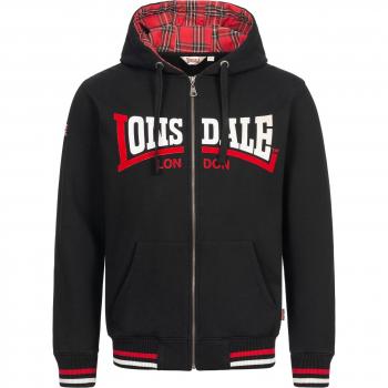 Lonsdale London Nateby Men's Hooded Zip Sweatshirt - Black - Size S to XXL