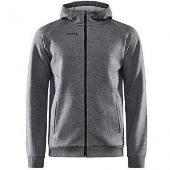 Craft Core Soul Hoodie - Men's Full Zip Sweatshirt, Dark Grey Melange