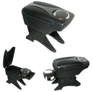 10MA04 - coche Auto universal Apoyabrazos soporte Caja de Consola con compartimiento de almacenamiento Carbono