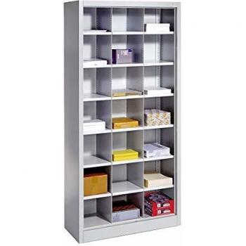 Estantería de oficina C+P de acero con 21 compartimentos, dimensiones 1950 x 930 x 400 mm