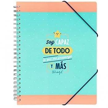 Mr. Wonderful Carpeta con hojas transparentes - Soy capaz de todo lo que me proponga ¡y más, WOA11098ES