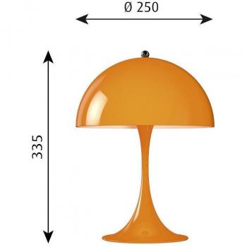 Lámpara de Mesa Panthella 250 LED Naranja - Diseño Verner Panton