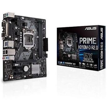 ASUS Prime H310M-D R2.0 - Placa Base mATX Intel de 8a y 9a Gen. LGA1151 con iluminación LED, DDR4 2666MHz, Soporte M.2, HDMI, SATA 6Gbps y USB 3.1 Gen 1