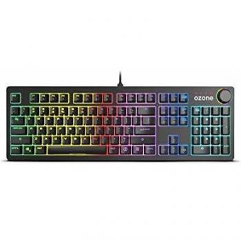 Teclado Gaming Ozone Strikeback - Teclado Mecanico - Switches Mecánicos Kail Red, Iluminacion LED RGB Spectra, 18 Modos de Illuminación, Modo Gaming, Silencioso, Software, Numerico, Layout Español