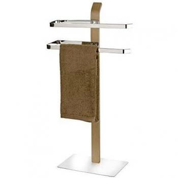WENKO Toallero de pie Samona Nature - perchero, Acero, 40.5 x 79.5 x 21.5 cm, Cromo