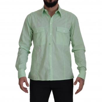 Dolce & Gabbana Mint Green Long Sleeves Button Down Shirt - IT42 | XL
