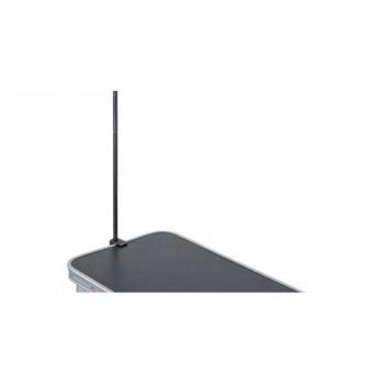 Soporte para lámpara Bo-Camp con pinza y dos ganchos, 25 x 25 x 118 cm, color negro