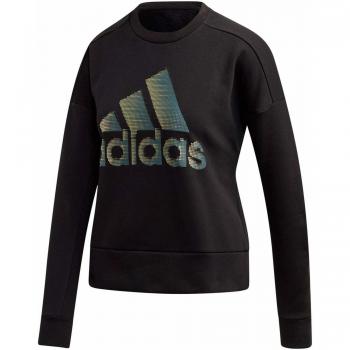 adidas W ID Glam Sweat Sudadera, Mujer, Negro, XS