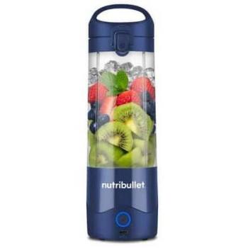 Batidora personal Nutribullet Portable NBP003NBL con carga USB y vaso de 0.47L en color azul oscuro