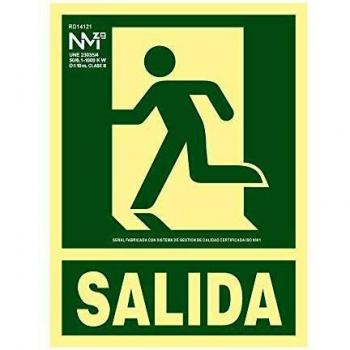 SEÑAL DE EVACUACIÓN SALIDA IZQ CLASE B