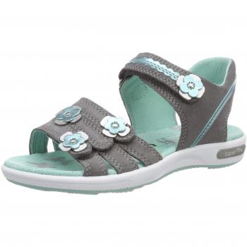 Superfit Girls’ Emily Ankle Strap Sandals, (Hellgrau/Hellgrün 25), 8 UK Child/25 EU
