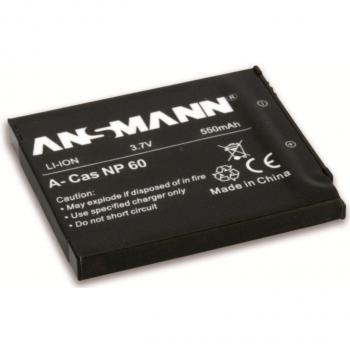 Ansmann 5044373 - A-CAS NP 60 Li-Ion, batería 3,7V/550mAh para cámara Digital de Fotos Casio