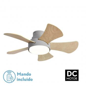 Ventilador de Techo FABRILAMP DC GREGARIO GRIS 25W 6 Velocidades