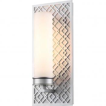 Aplique de pared Elstead Ziggy, plata, Lacado Plata, IP44