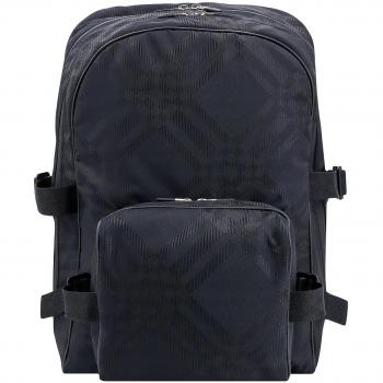 Burberry Checked Backpack Black Male ONE SIZE