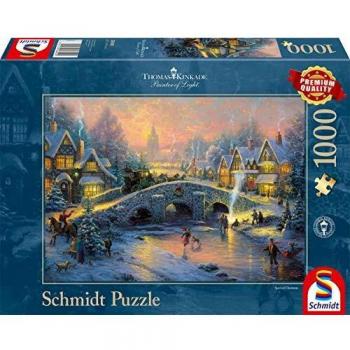 Thomas Kinkade Winter Village 1000 Piece Puzzle