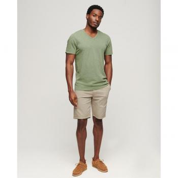 Superdry Vintage Officer Men's Chino Shorts - Beige/Grey, Size 30