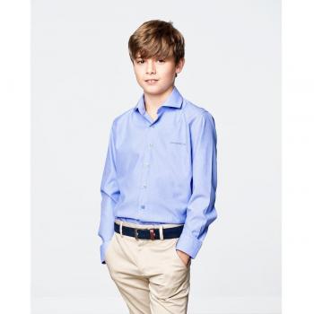 Camisa de niño tejido dobby cuello cutaway lisa