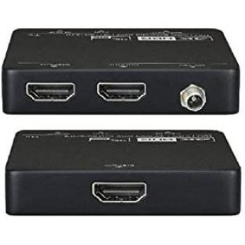 Extensor HDMI sobre Cat.5/6 LevelOne HVE-9006, kit transmisor y receptor AV 1080P hasta 50 metros, color negro