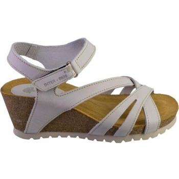 INTERBIOS 5633 Sandalias de mujer gris PIEL con velcro