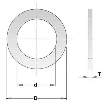 Anillo de reducción para hojas D:20-16mm espesor:1.2mm