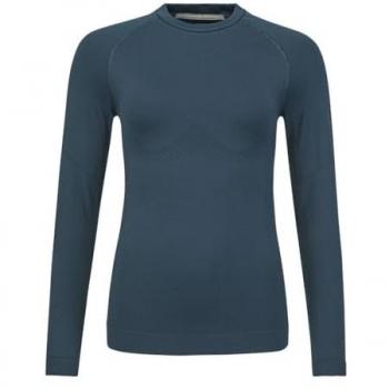 Camiseta de Manga Larga Flex Seamless Head para Mujer, Azul Marino, Talla Grande