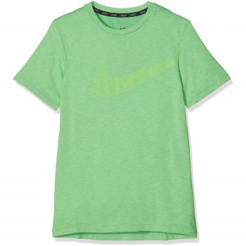 NIKE B NK Brthe SS Hyper GFX Camiseta, niños, Verde