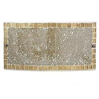Aplique Rectangular Tenor 1xe27 Ámbar Mosaico 17x32,5x6 cm - Diseño Moderno