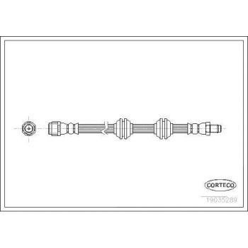 CORTECO Manguera de freno 19035289 - Latiguillo de freno, alta resistencia, material flexible, resistente a la presión, compatible con sistemas de frenos hidráulicos
