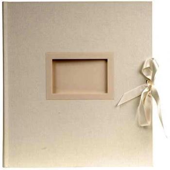 Exacompta Kingsbridge Álbum Foto Encuadernado, Tela, Blanco, 32.79x30.30x4.70 cm