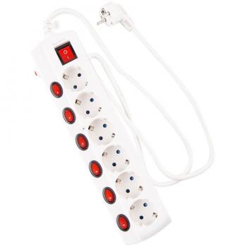 Base interruptor individual Onlex con cable de 1,5 metros y 6 tomas