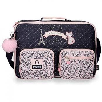 Enso Belle Epoque Cartera Extraescolar para Portátil 14 Multicolor 38x28x6 cms Poliéster