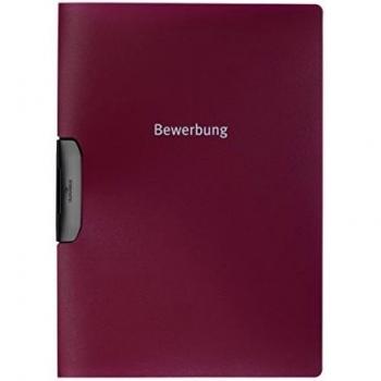 Carpeta de Solicitud DURASWING JOB A4 con Clip para 30 Hojas, Color Burdeos