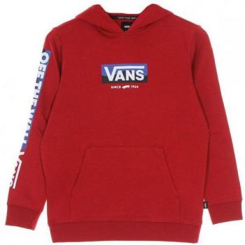 Sudadera Vans YT Easy Logo Rojo Niños - Con Capucha y Bolsillo - Algodón Suave - Moda Infantil de Calidad