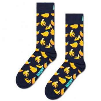 Calcetines Happy Socks Banana Negros para Hombre, talla 41-46, estampado multicolor, altos, unisex adulto