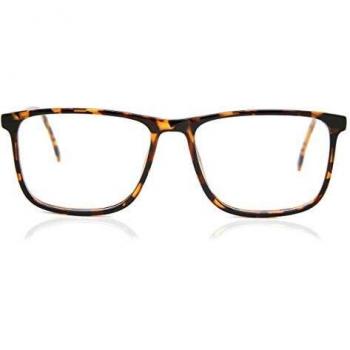 Cuadrado Montura Completa Plástico Careyshell Gafas Recetadas para Hombre - Gafas Anti-Azules - SmartBuy Collection