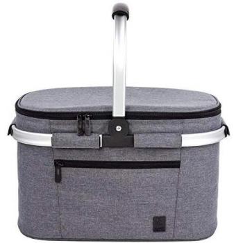ALLCAMP Bolsa Refrigeradora Aislada Grande de 22L Cesta Picnic Familia aislada Cesta de Picnic,Bolsa térmica Grande Negro